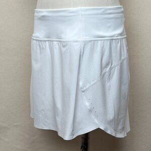 Athleta Women's White Tennis Skirt with Shorts Run With It 14” Small